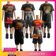 (HARGA BORONG / PUBG) KIDS PUBG GAME T-SHIRT SET 2 IN 1 BATTLEGROUNDS JERSEY (BAJU T-SHIRT SET GAME PUBG BUDAK) MTN