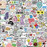 100Pcs/Set ❉ Chemistry & Physics & Biology‌ - Funny Science Slang Stickers ❉ Fashion DIY Waterproof 