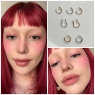 No Need Perforation fake nose Ring nose Middle Partition Ring Lip Ring fake nose piercing