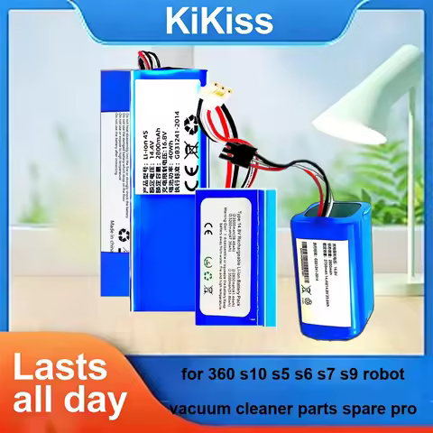 Battery Durable 0-3500mAh For 360 S10 S5 S6 S7 S9 Robot Vacuum Cleaner Parts Spare Pro