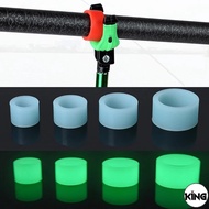 KI 1Pcs Luminous Ring Fishing Stick Handle Non-Slip Sheath O-Ring Fishing Accessories Silicone Ring 
