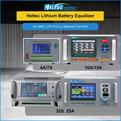 Heltec Lithium Battery Equalizer series 24S 32S 4A 7A 10A 15A 25A LFP NMC Ti-Co-Li Battery balancing