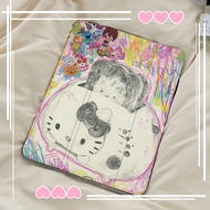 24 Hours Case iPad Gen11 2025 Air7 HELLO KITTY Gen8 Pen Holder air6 Gen10 iPad Case iPad Cover
