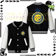 ALNASSR CLUB LOGO VARSITY JACKET FREE NAME ALNASSR CLUB CHILDREN'S BASEBALL JACKET FREE CHILD'S NAME