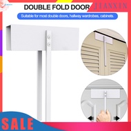  Installation-free Door Lock Sliding Bi-fold Door Lock Child Safety Metal Bifold Door Lock Easy Installation Rustproof Corrosion Resistant Wardrobe Cabinet Accessories