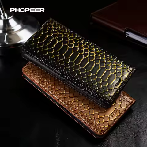 Luxury Genuine Leather Case for Tecno Spark 40 40C 30 30C 20 10 10C 9 8 7 6 Go 4G 5G Pro Plus phone 