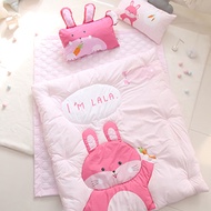 韓國 Teepee - 四季用睡袋/寢具7件組(無拉鏈)(附收納袋)-粉嫩小兔子