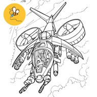 Airplane Coloring Pages - Set of 20 A4 A5 Coloring Pages for Wax and Pencil Coloring Pages - COLORIN