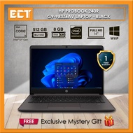 HP Probook 240R G9-983Z6AV Laptop (i5-1335U 4.6GHz,512GB SSD,8GB D4,Intel,14" FHD,W11P) - Black