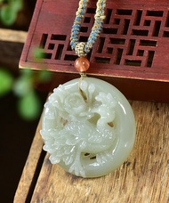 秒殺價 天然和田玉鳳凰吊墜  上身簡單大方