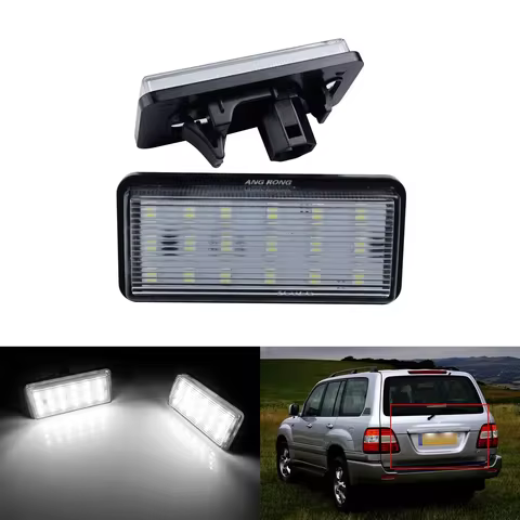 2x LED License Number Plate Light For Toyota Land Cruiser/Prado J100 J120 J200 Reiz/Mark X Lexus LX4