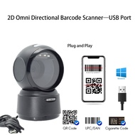 1D 2D Omnidirectional Barcode Scanner Desktop Qr Barcode Scanner Reader for Cashier Restaurant Super