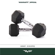 WANNAFIT HEXAGONAL DUMBBELL 20KG || Dumbbell hexagonal wannafit 20kg 20 kilo barbell dambell dunbel 