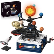 Solar System Building Sets, Compatible with Lego Space, Rotatable Planet Toys
