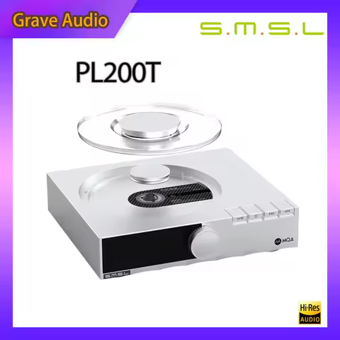 SMSL PL200T CD-ROM MQA-CD Transport Desktop Digital CD Player with External Clock
