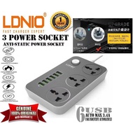 NEW LDNIO SC3604 3.4A Power Socket with FUSE + 6 USB Charger UK Plug Adapter