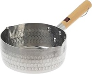 Strix Design SA-089 Snow Flat Pot, Silver, 6.3 inches (16 cm), Wide Bottom, Easy to Use, Lightweight