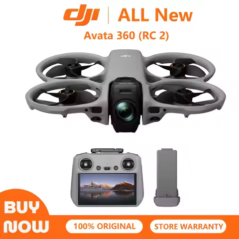 ALL New DJI Avata 360 (RC 2), 8K 360° Camera Drone 1-Inch-Equivalent 360° Imaging, 8K/60fps HDR, Omn