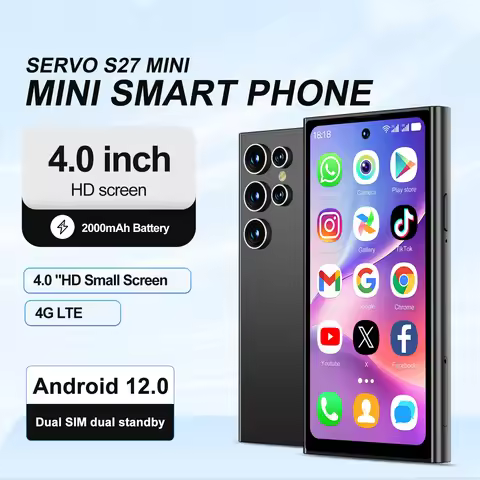 SERVO S27 Mini Palm Small Smartphone 4G Global RAM 3GB ROM 64GB Android OS Play Store Wifi Hotspot F