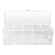 Ice Cold 5 Compartment Condiment Server Rack-Service Tray Container with 5 Removable Trays