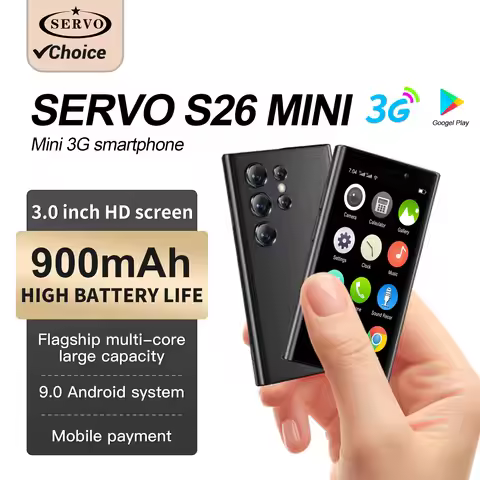 SERVO S26 Mini Smartphones Android 9.0 Dual SIM 3.0'' HD 900mAh WIFI Bluetooth 2GB+16GB Face Unlock 