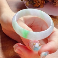 春帶彩翡翠手鐲 | 14圍 | 天然緬甸玉A貨翡翠 | 送禮