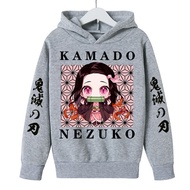 wholesale Demon Slayer Printed Hoodies Long Sleeves Anime yaiba Children Boys Girls Kids Sweatshirts