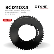 STONE BCD110X4 AERO FLAT 11 | 12SP Double Chainring For Shimano Crank R5800, R6800, R7000, R7100, R8