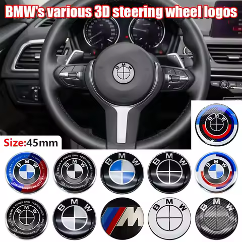 Car Logo Steering Wheel Decoration Badge Sticker Emblem Accessories For BMW M Logo X1 X2 X3 X4 X5 X6