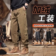 Japanese Style Overalls Men 2024 Loose-fitting Harem Jacket Thickened Casual Pants American Heavy bg