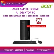 Acer Aspire TC1860-225 AI Desktop PC Black ( Core Ultra 5-225, 16GB, 512GB SSD, Intel, W11P)