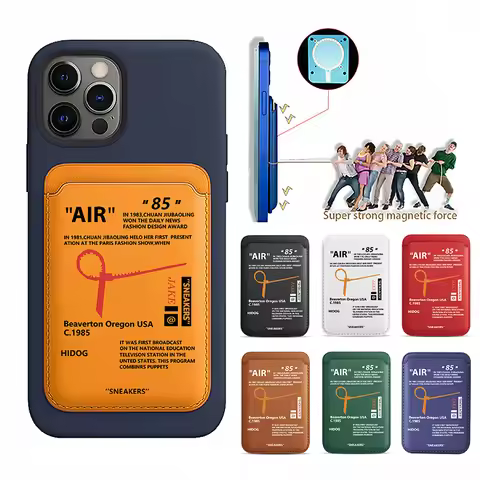 Upgrade Magnetic Sneakers PU Leather Wallet Case For MagSafe iPhone13 14 12 15 AIR Street Sports Lab