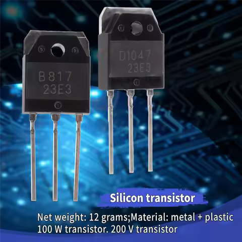 HIHI 2 silicon transistor - D 1047 + B 817, 200 V, 12 A