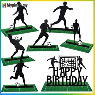 Mypink 13 Pcs Soccer Party Table Decorations Soccer Table Centerpieces Paper Soccer Player Silhouett