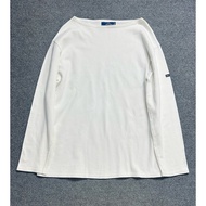 white cotton long sleeve t shirt s/aint j/ames
