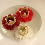 {Ready Stock} Handmade Crown Baby Baby Hundred Days Old Hair Accessories Children Hair Clip Champagn