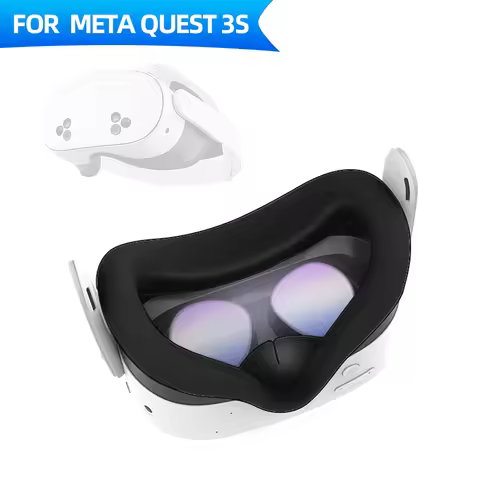For Meta Quest 2/Oculus Quest 3/Quest 3S Case Replacement Face Pad Silicone Eye Cover Anti-sweat Cov