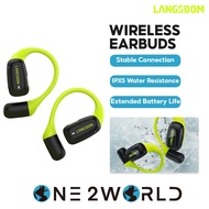 LANGSDOM AirFit TS15 Open Ear Washable Sports Bluetooth V5.4 Earbuds : Lightweight & Comfortable Fit