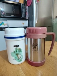 不鏽鋼保溫杯+塑料保温杯 Buffalo杯保温效果理想👍                      塑料保温杯保温較遜色                        兩隻全取$30