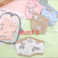 Masker Duckbill Anak Bayi Batita Bahan Kain Lembut Bisa Cuci