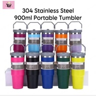 890ml 304 Stainless Steel Handheld Thermos Insulated Vacuum Tumbler Hot or Cold Mugater Bottle with 