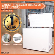 BRAVO Chest Freezer Top Opening 268 Liter Peti Sejuk Beku