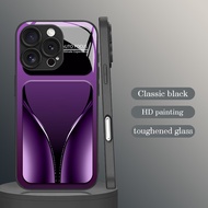Purple Gradient Double Curve Suitable for iPhone 17Ai 13 12 11r Tempered Glass Case 14/15Plus/16prom