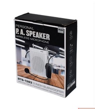 htd BTS -1383 Portable Demo Lapel speaker Wire and Wireless Microphone