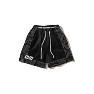[Hot selling spot]Casual Shorts Undrafted "BANDANA V3" Mesh Men Short (Black)
 Preppy Style Sports S