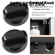 INTERESTING Barbecue Stove Knob, Black D-Shape Valve Stem Control Knobs,  8mm Gas Grills Replacement