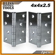 B.I.T Sre1013 2Pcs Stainless Steel Wardrobe Cabinet Door Folded Door Hinge 4X4X25 Silver
