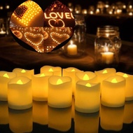 12Pcs Battery Operated LED Tea Lights Candles Realistic Flickering Flameless Candles For Weeding Birthday Party Festival Decor