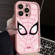 Compatible for Infinix Smart 8 7 Hot 40 Pro 40i 40 Pro 30i Play 30i Spark Go 2024 2023 Note 30 VIP 12 Turbo G96 ITEL S23  Pink Web Spiderman All-inclusive Phone Case Soft Cover