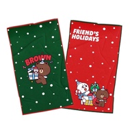 Christmas Collection Line Friends Face Towel Set of 2